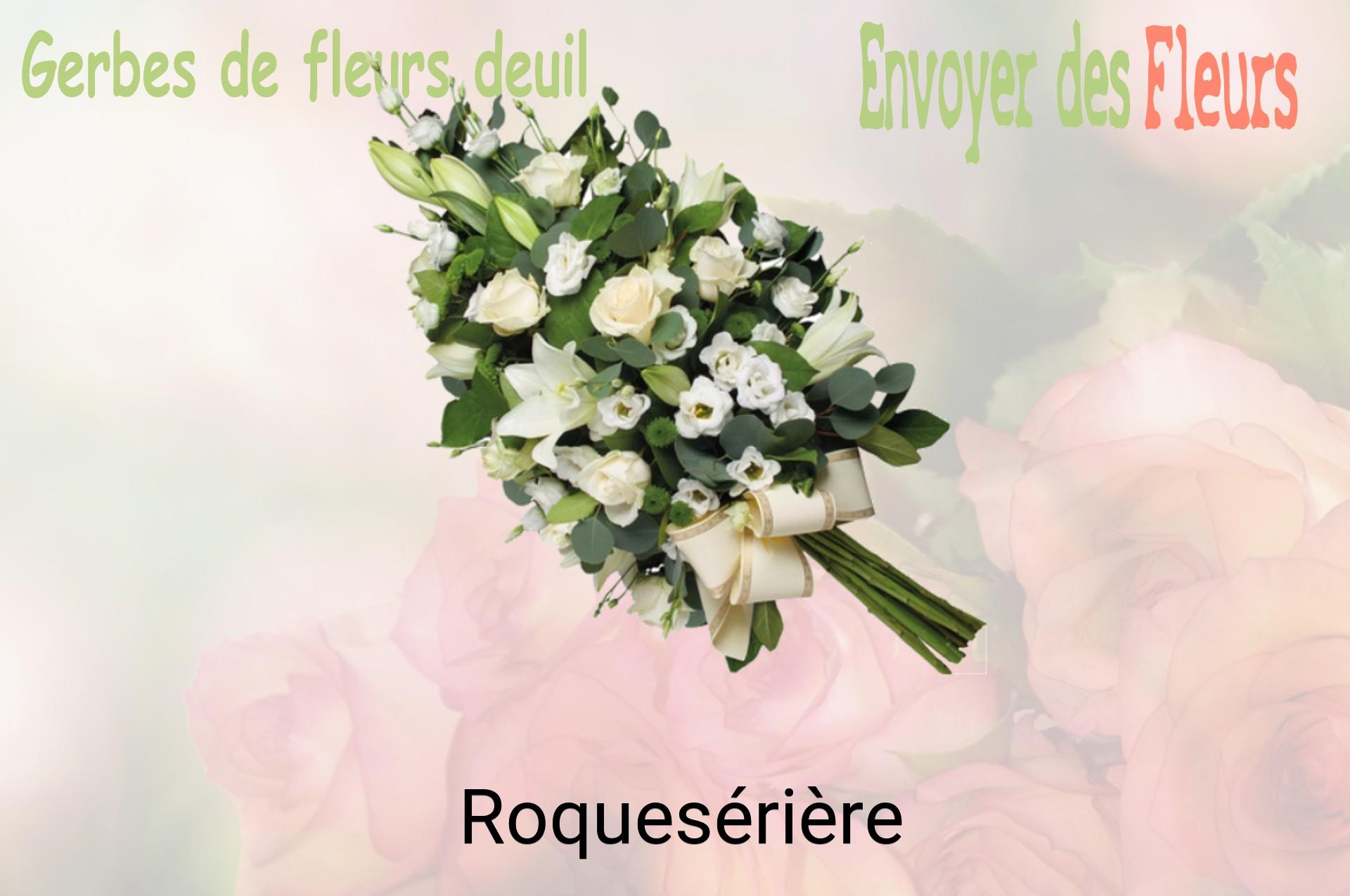 Gerbe de fleurs de deuil livrée à Roquesérière